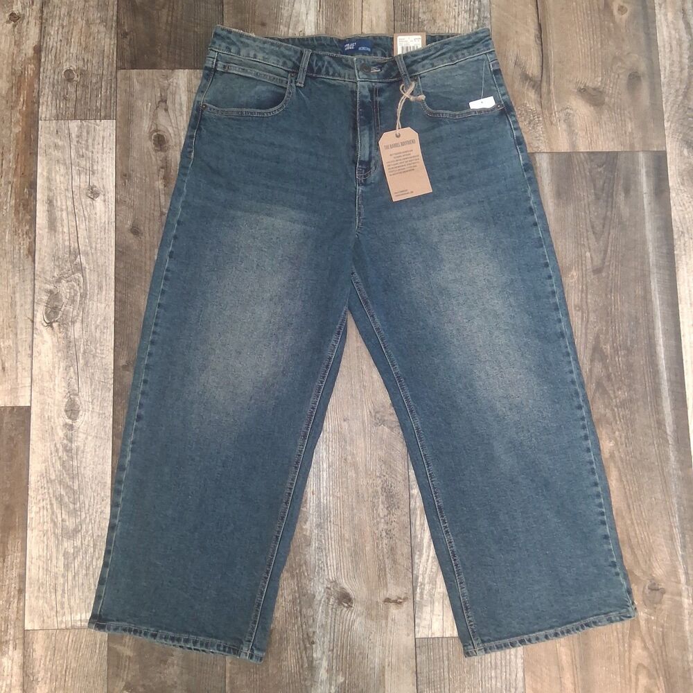 NEW Project Indigo The Boyfriend Barrel Low Rise Denim Jean Size 13 Medium Wash